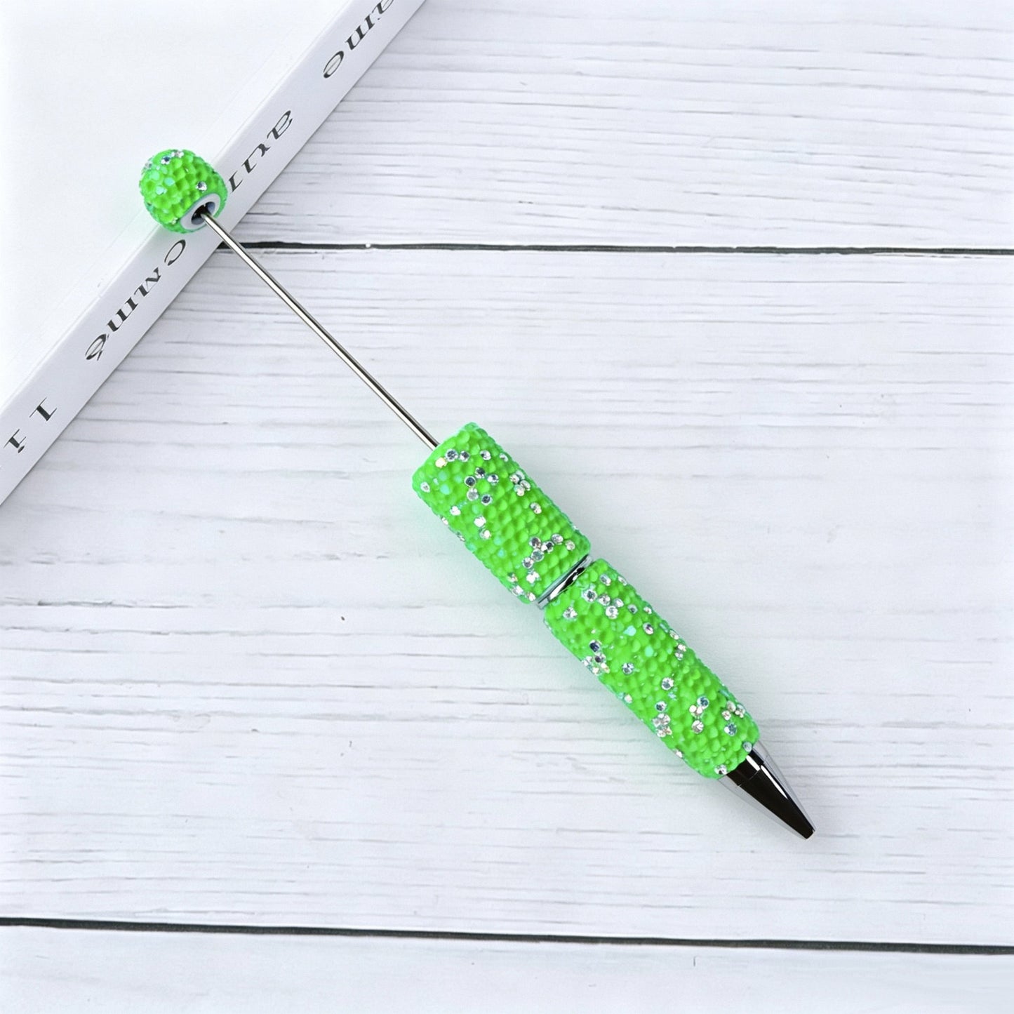 DIY Bling Crystal Beadable Pens - Metal Sparkle Rhinestone Ballpoint Pen, Creative Writing Gift Stationery