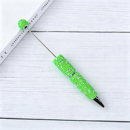 DIY Bling Crystal Beadable Pens - Metal Sparkle Rhinestone Ballpoint Pen, Creative Writing Gift Stationery