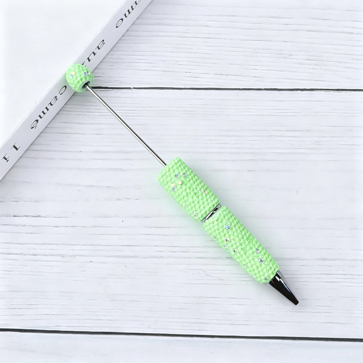 DIY Bling Crystal Beadable Pens - Metal Sparkle Rhinestone Ballpoint Pen, Creative Writing Gift Stationery