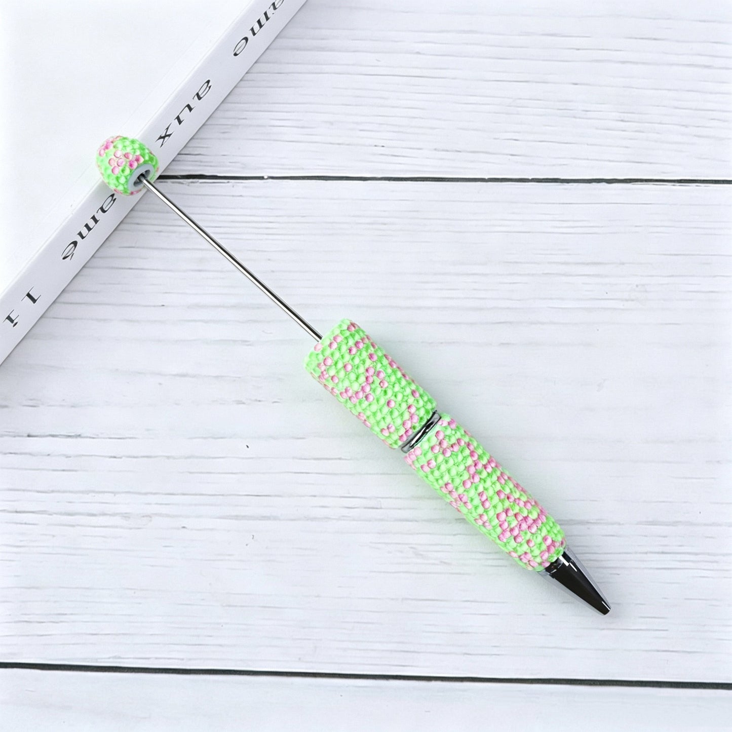 DIY Bling Crystal Beadable Pens - Metal Sparkle Rhinestone Ballpoint Pen, Creative Writing Gift Stationery