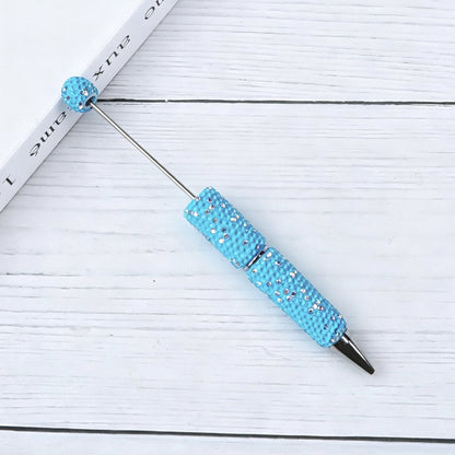 DIY Bling Crystal Beadable Pens - Metal Sparkle Rhinestone Ballpoint Pen, Creative Writing Gift Stationery