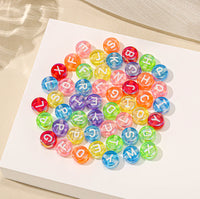 Letter beaded round mixed colors