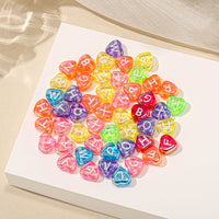 Letter beads heart color mixing
