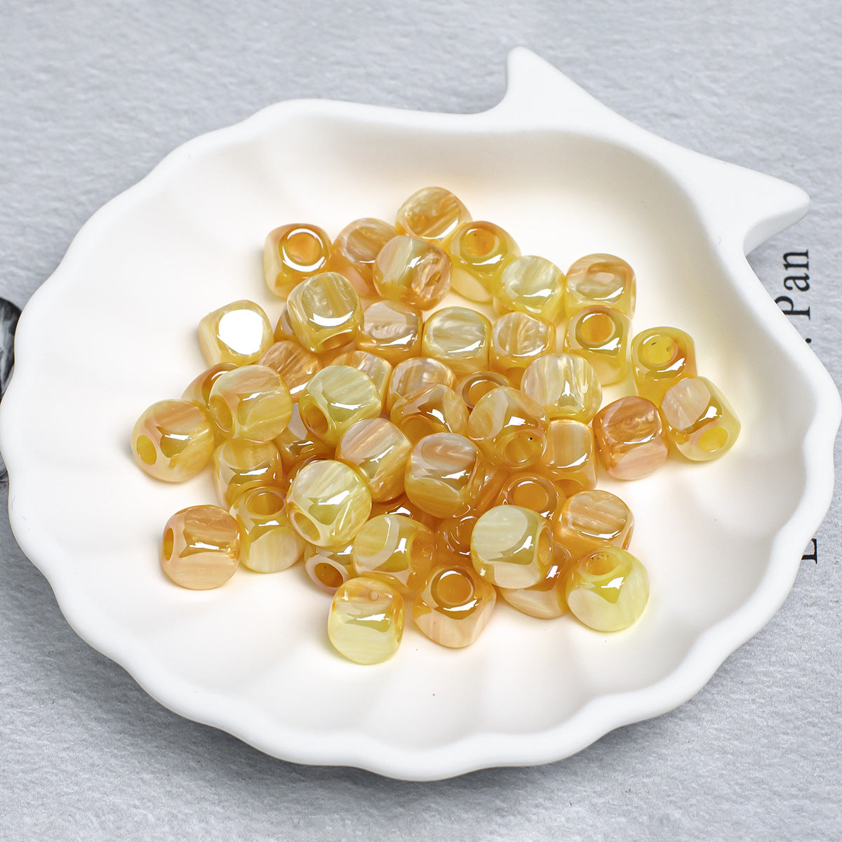 Aurora Iris Acrylic Large Hole Beads, 10/12/14mm Colorful Barrel Spacer Beads with 3/4/5mm Large Hole for DIY Beadable Pens, Keychains, Jewelry Making