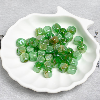 Aurora Iris Acrylic Large Hole Beads, 10/12/14mm Colorful Barrel Spacer Beads with 3/4/5mm Large Hole for DIY Beadable Pens, Keychains, Jewelry Making