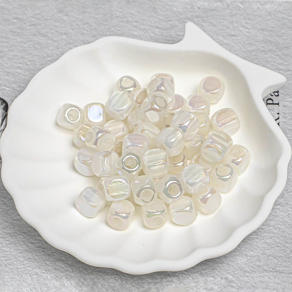 Aurora Iris Acrylic Large Hole Beads, 10/12/14mm Colorful Barrel Spacer Beads with 3/4/5mm Large Hole for DIY Beadable Pens, Keychains, Jewelry Making