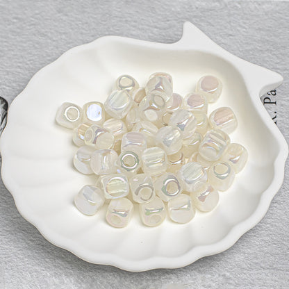 Aurora Iris Acrylic Large Hole Beads, 10/12/14mm Colorful Barrel Spacer Beads with 3/4/5mm Large Hole for DIY Beadable Pens, Keychains, Jewelry Making