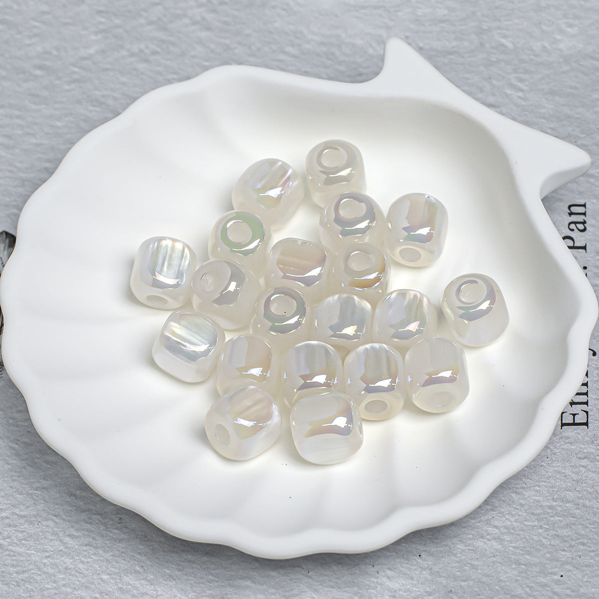 Aurora Iris Acrylic Large Hole Beads, 10/12/14mm Colorful Barrel Spacer Beads with 3/4/5mm Large Hole for DIY Beadable Pens, Keychains, Jewelry Making