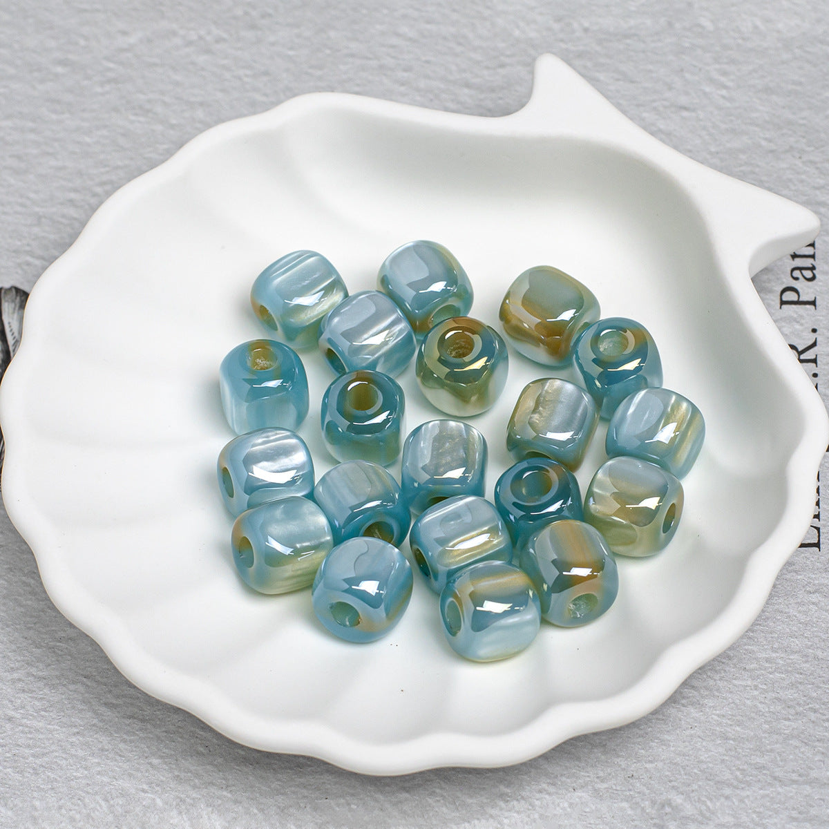 Aurora Iris Acrylic Large Hole Beads, 10/12/14mm Colorful Barrel Spacer Beads with 3/4/5mm Large Hole for DIY Beadable Pens, Keychains, Jewelry Making