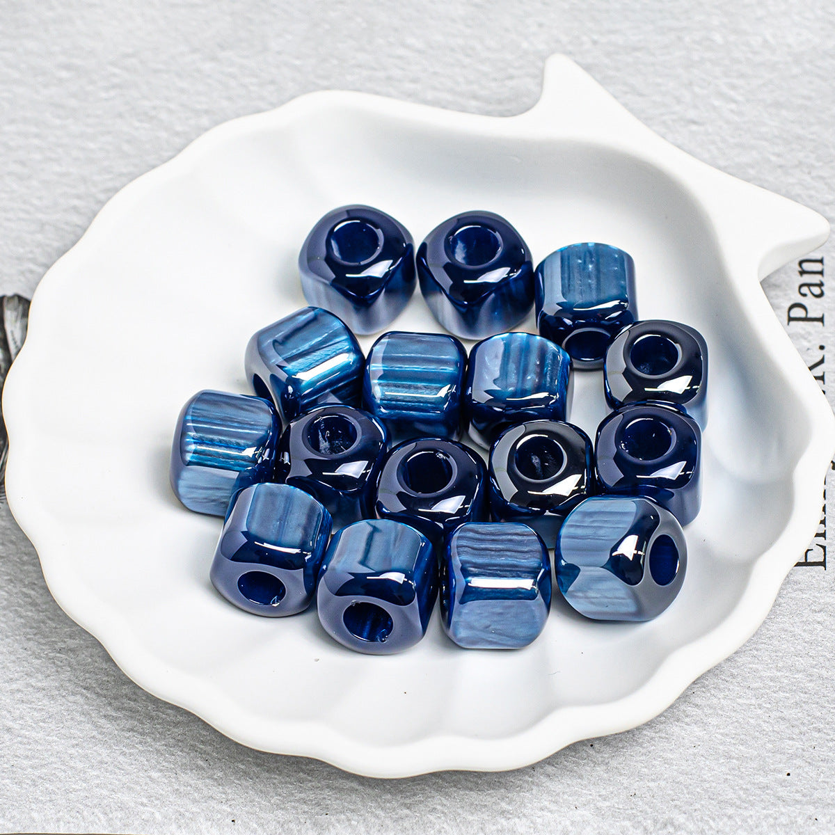 Aurora Iris Acrylic Large Hole Beads, 10/12/14mm Colorful Barrel Spacer Beads with 3/4/5mm Large Hole for DIY Beadable Pens, Keychains, Jewelry Making