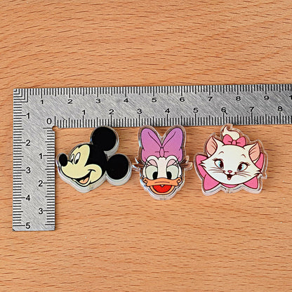 Classic Cartoon Mouse Acrylic Focal Beads for Beadable Pens, Cute Donald Duck Marie Cat Beads Mix, Anime Animal Charms for Keychain DIY Crafts