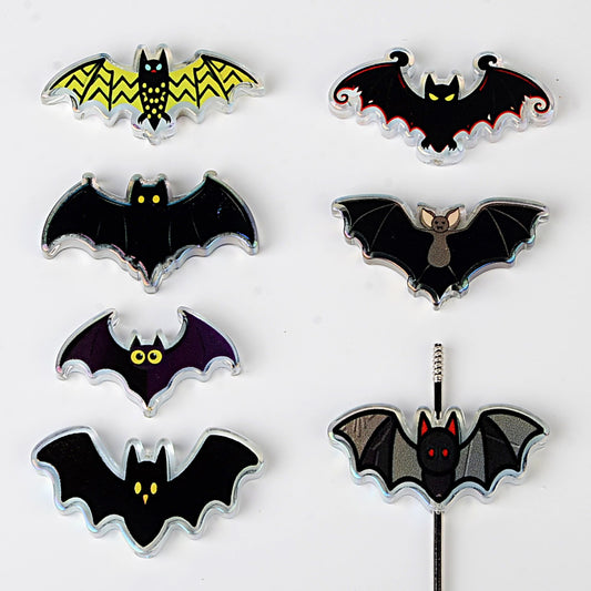 Halloween Bat Focal Bead Assortment | Spooky Acrylic Bat Beads for Beadable Pens, Keychains & DIY Crafts
