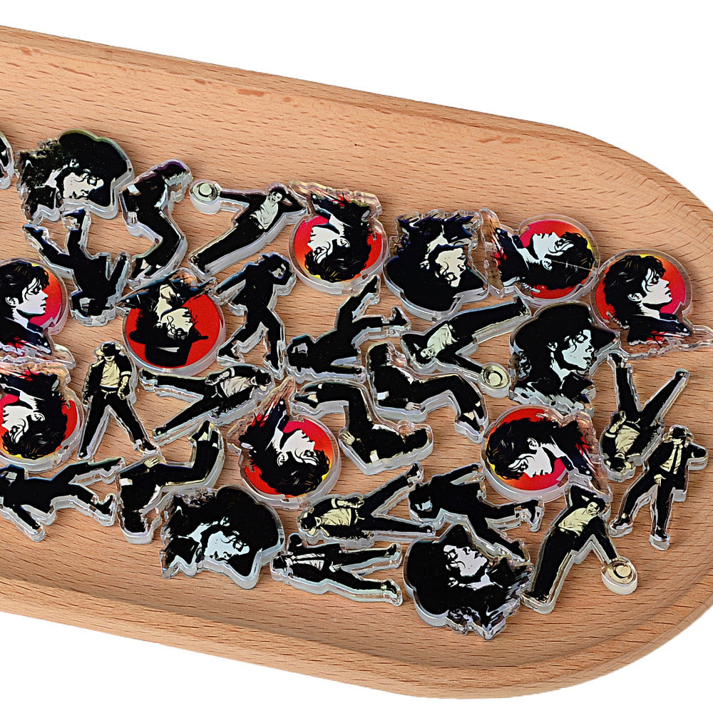 Michael Jackson King of Pop Focal Bead Set | Iconic Dance Pose & Portrait Acrylic Beads for Beadable Pens, Keychains & DIY Crafts