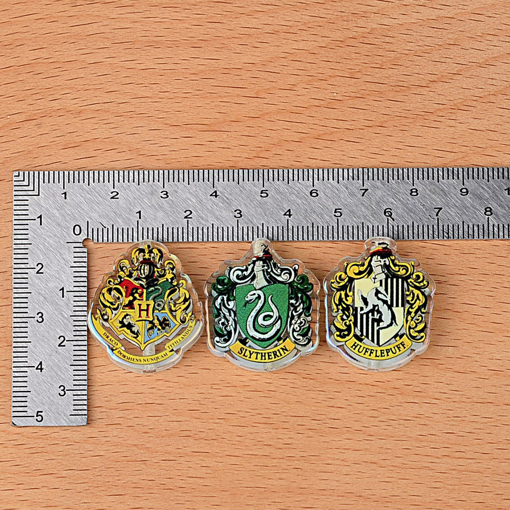Wizarding House Crest & Banner Focal Charms Bulk – Hogwarts School Crest, Lion, Snake, Raven & Badger Beads for DIY Crafts