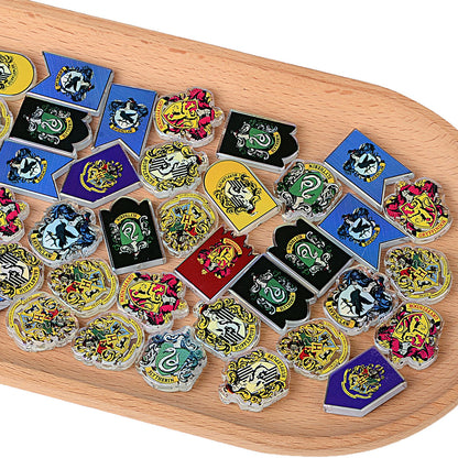 Wizarding House Crest & Banner Focal Charms Bulk – Hogwarts School Crest, Lion, Snake, Raven & Badger Beads for DIY Crafts