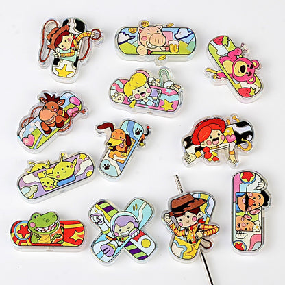 Cartoon Toy Friends Acrylic Focal Beads – Cute Character Spacer Beads for Beadable Pens, Keychains & DIY Jewelry Making