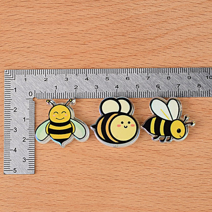 Cute Honey Bee Acrylic Focal Beads – Kawaii Bumblebee Spacer Beads for Beadable Pens, Keychains & DIY Jewelry Making