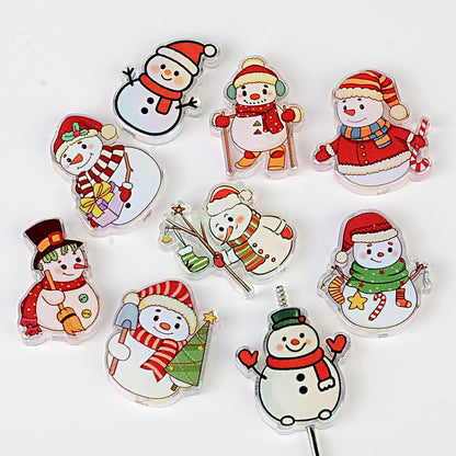 Christmas Acrylic Focal Beads – Cute Santa Claus, Snowman & Tree Spacer Beads for Beadable Pens, Keychains & Holiday DIY Crafts