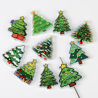 Christmas Acrylic Focal Beads – Cute Santa Claus, Snowman & Tree Spacer Beads for Beadable Pens, Keychains & Holiday DIY Crafts