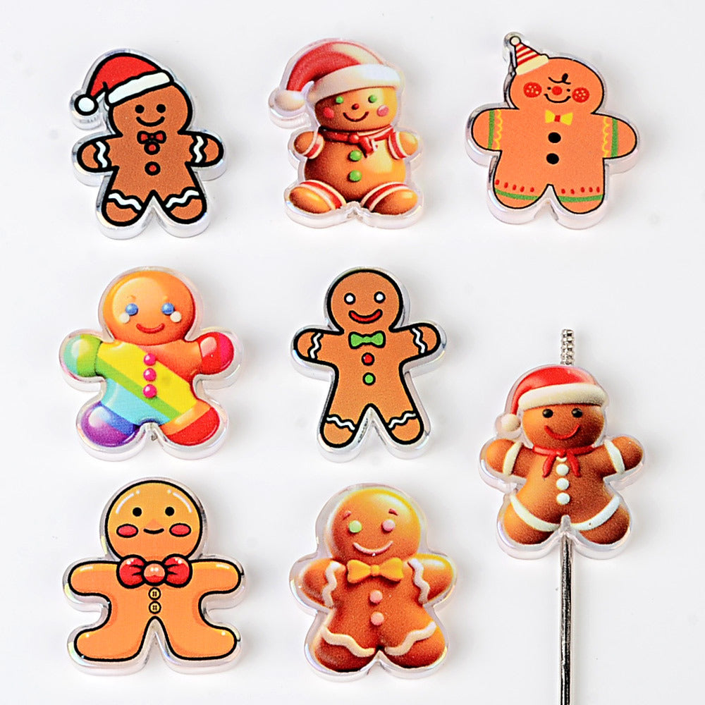 Christmas Acrylic Focal Beads – Cute Santa Claus, Snowman & Tree Spacer Beads for Beadable Pens, Keychains & Holiday DIY Crafts