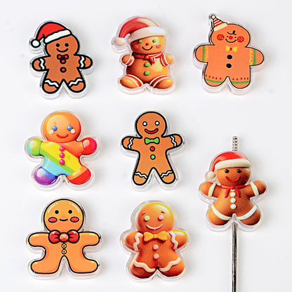 Christmas Acrylic Focal Beads – Cute Santa Claus, Snowman & Tree Spacer Beads for Beadable Pens, Keychains & Holiday DIY Crafts