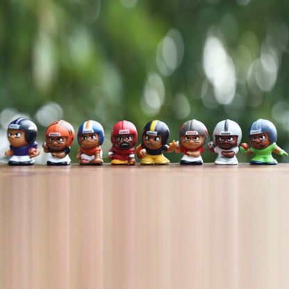 Mini American Football Player Figures Charms, 3D Resin Helmet Athletes Focal Beads & Pen Toppers for DIY Beaded Pens, Keychains, Shoe Charms, Game Day Sports Fan Gifts