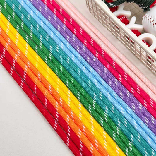 5mm Braided Paracord Craft Rope 10M Colorful Dotted Utility Cord for DIY Phone Lanyard, Bracelet, Keychain, Macrame Bag Strap
