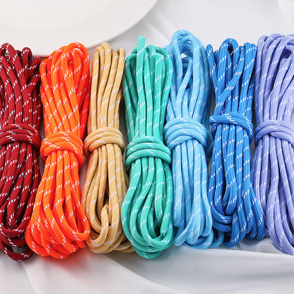 5-Pack (1m Each) 5mm Braided Nylon Cord Dotted Utility Rope for DIY Friendship Bracelet, Bag Charm, Keychain, Phone Wristlet Crafts