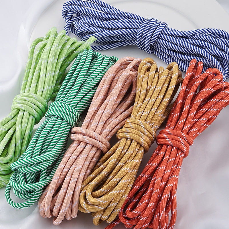 5-Pack (1m Each) 5mm Braided Nylon Cord Dotted Utility Rope for DIY Friendship Bracelet, Bag Charm, Keychain, Phone Wristlet Crafts