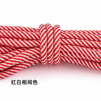 5-Pack (1m Each) 5mm Braided Nylon Cord Dotted Utility Rope for DIY Friendship Bracelet, Bag Charm, Keychain, Phone Wristlet Crafts