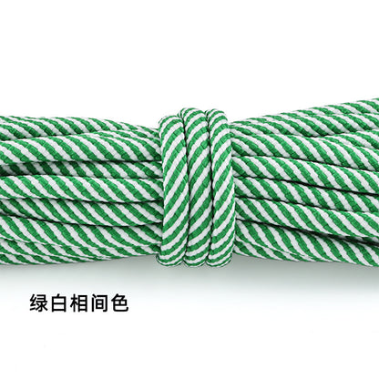 5-Pack (1m Each) 5mm Braided Nylon Cord Dotted Utility Rope for DIY Friendship Bracelet, Bag Charm, Keychain, Phone Wristlet Crafts