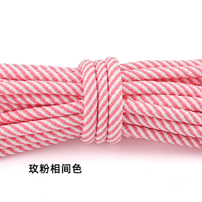 5-Pack (1m Each) 5mm Braided Nylon Cord Dotted Utility Rope for DIY Friendship Bracelet, Bag Charm, Keychain, Phone Wristlet Crafts