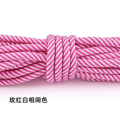 5-Pack (1m Each) 5mm Braided Nylon Cord Dotted Utility Rope for DIY Friendship Bracelet, Bag Charm, Keychain, Phone Wristlet Crafts