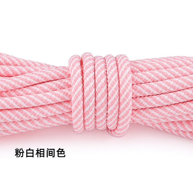 5-Pack (1m Each) 5mm Braided Nylon Cord Dotted Utility Rope for DIY Friendship Bracelet, Bag Charm, Keychain, Phone Wristlet Crafts