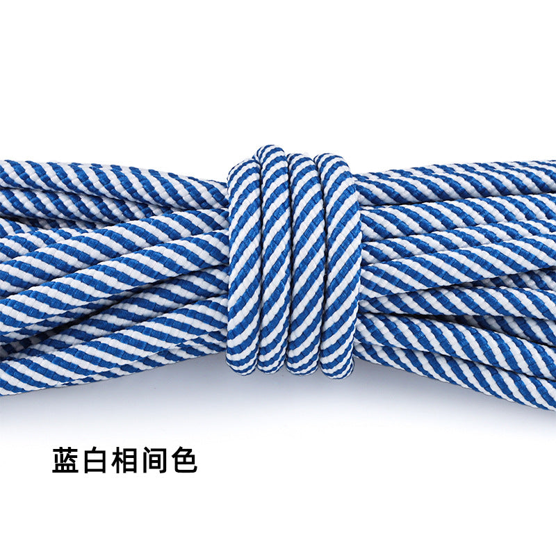5-Pack (1m Each) 5mm Braided Nylon Cord Dotted Utility Rope for DIY Friendship Bracelet, Bag Charm, Keychain, Phone Wristlet Crafts