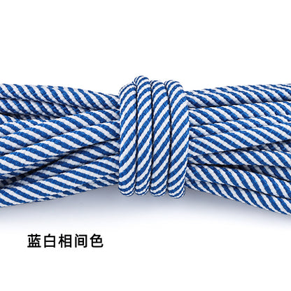5-Pack (1m Each) 5mm Braided Nylon Cord Dotted Utility Rope for DIY Friendship Bracelet, Bag Charm, Keychain, Phone Wristlet Crafts