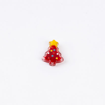 15x18mm Christmas Tree Glass Beads – Colorful Handcrafted Holiday Tree Spacer Beads for DIY Jewelry & Holiday Crafts
