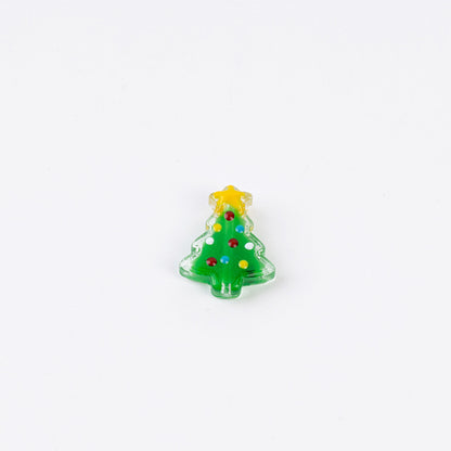 15x18mm Christmas Tree Glass Beads – Colorful Handcrafted Holiday Tree Spacer Beads for DIY Jewelry & Holiday Crafts