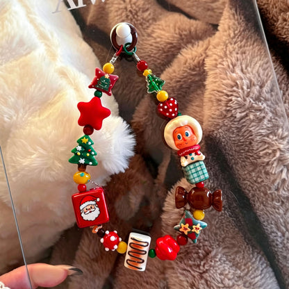 14mm Metallic Christmas Santa Claus Cube Beads, 3.6mm Large Hole Acrylic Spacer Beads for DIY Beadable Pens, Keychains & Holiday Jewelry Making
