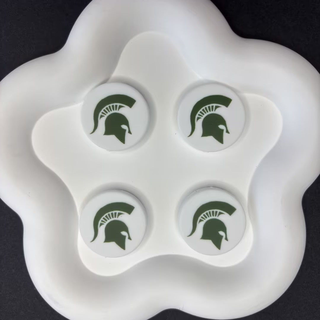 NCAA Team Logo Silicone Focal Beads - Collegiate Series for DIY Beadable | DIY Sports Fan Bracelet & Keychain Craft Bead