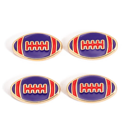 Enamel Sports Ball Charms & Slide Spacer Beads, Gold Plated Football Helmet Jersey Baseball Pendant for DIY Jewelry Making, Beadable Pens & Keychain Crafts