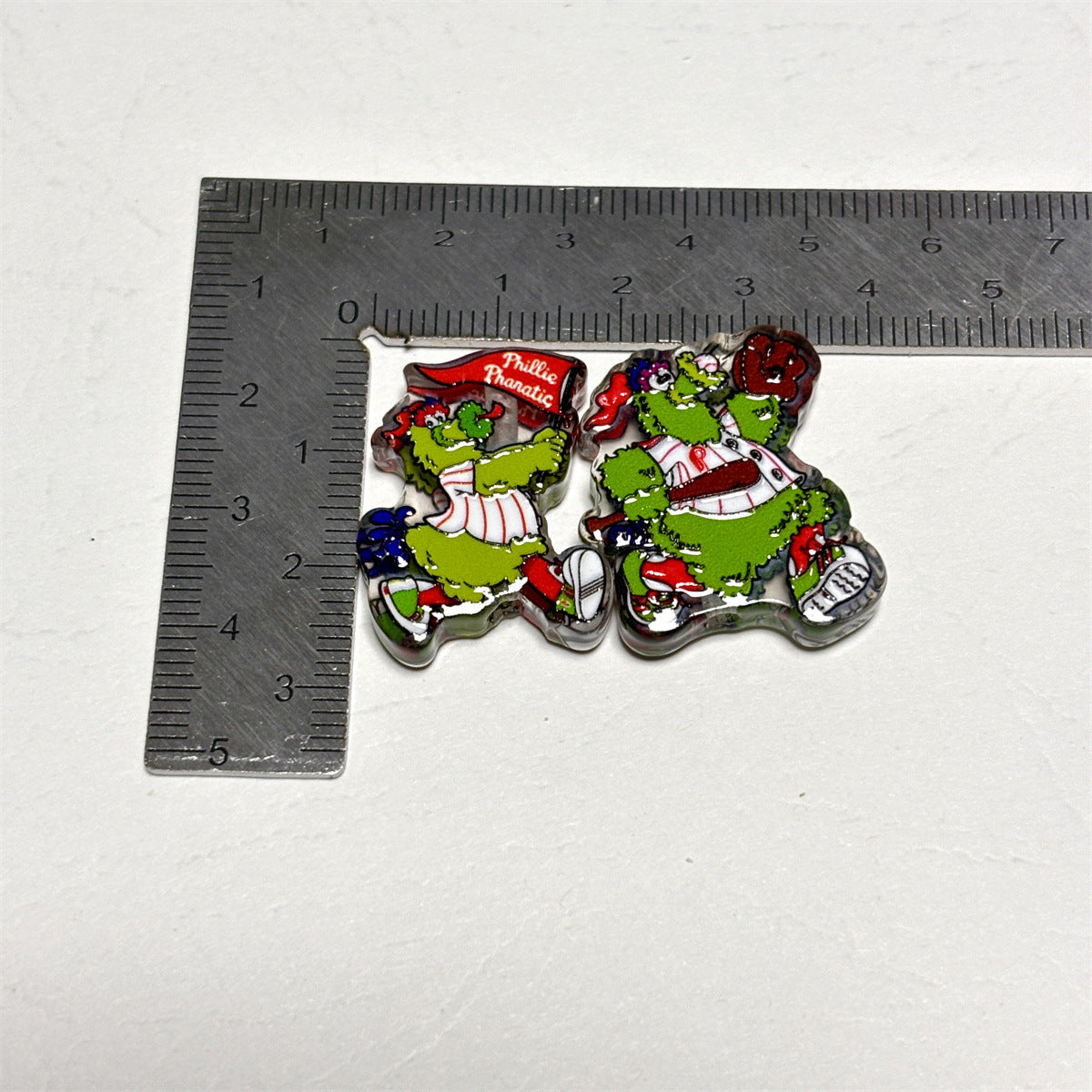 Red & Blue Baseball Acrylic Focal Beads, Game Day Green Mascot & Liberty Bell Slide Beads for DIY Beadable Pens, Keychains & Fan Crafts