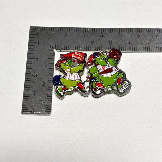 Red & Blue Baseball Acrylic Focal Beads, Game Day Green Mascot & Liberty Bell Slide Beads for DIY Beadable Pens, Keychains & Fan Crafts