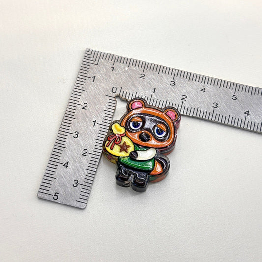 Cute Island Animal Friends Acrylic Focal Beads, Cozy Village Mascot Guitar Dog Turnip Pig Slide Beads for DIY Beadable Pens, Keychains & Gamer Crafts