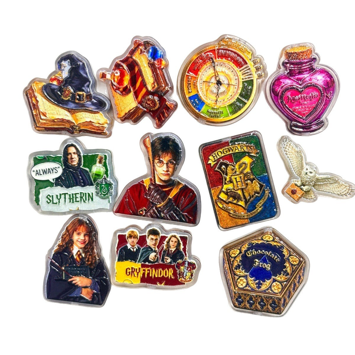 Magic Wizard Academy Acrylic Focal Beads, Fantasy Spell Book Owl & Potion Bottle Slide Beads for DIY Beadable Pens, Keychains & Bookish Crafts