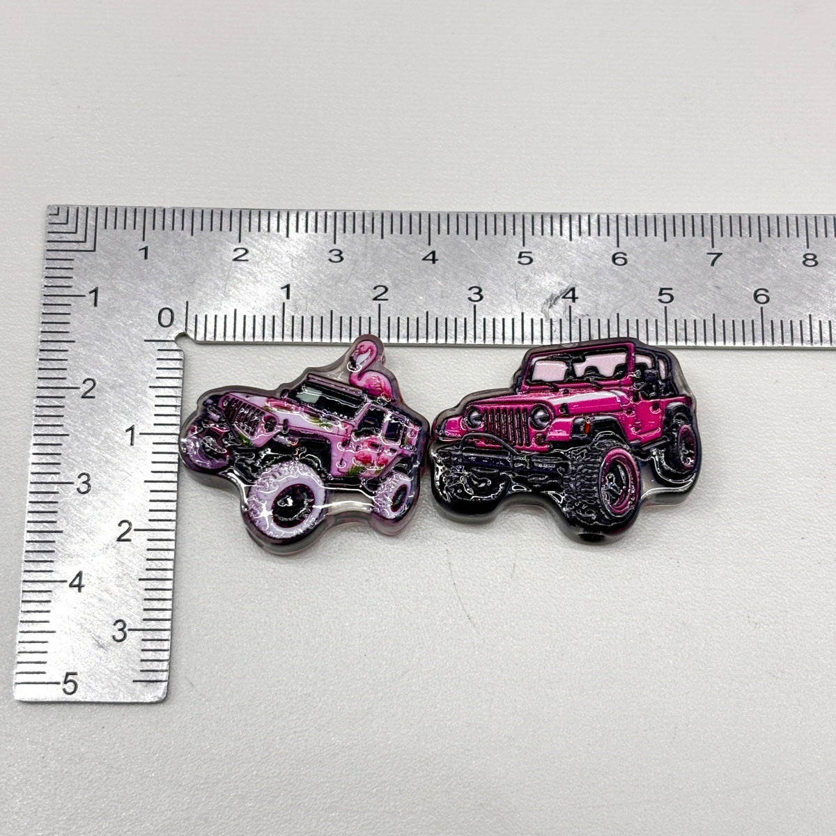 Cute Off-Road 4x4 Trail SUV Acrylic Focal Beads, Colorful Mud Rig Rock Crawler Charms for DIY Beadable Pens, Keychains & Wristlets