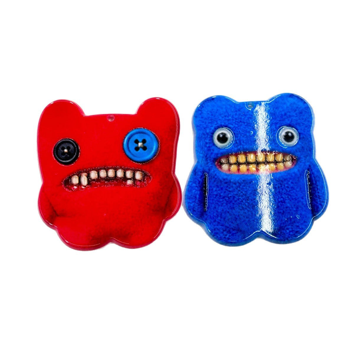 Creepy Cute Ugly Monster Acrylic Focal Beads, Funny Human Teeth Button Eyes Animal Charms for DIY Beadable Pens, Keychains & Oddity Crafts