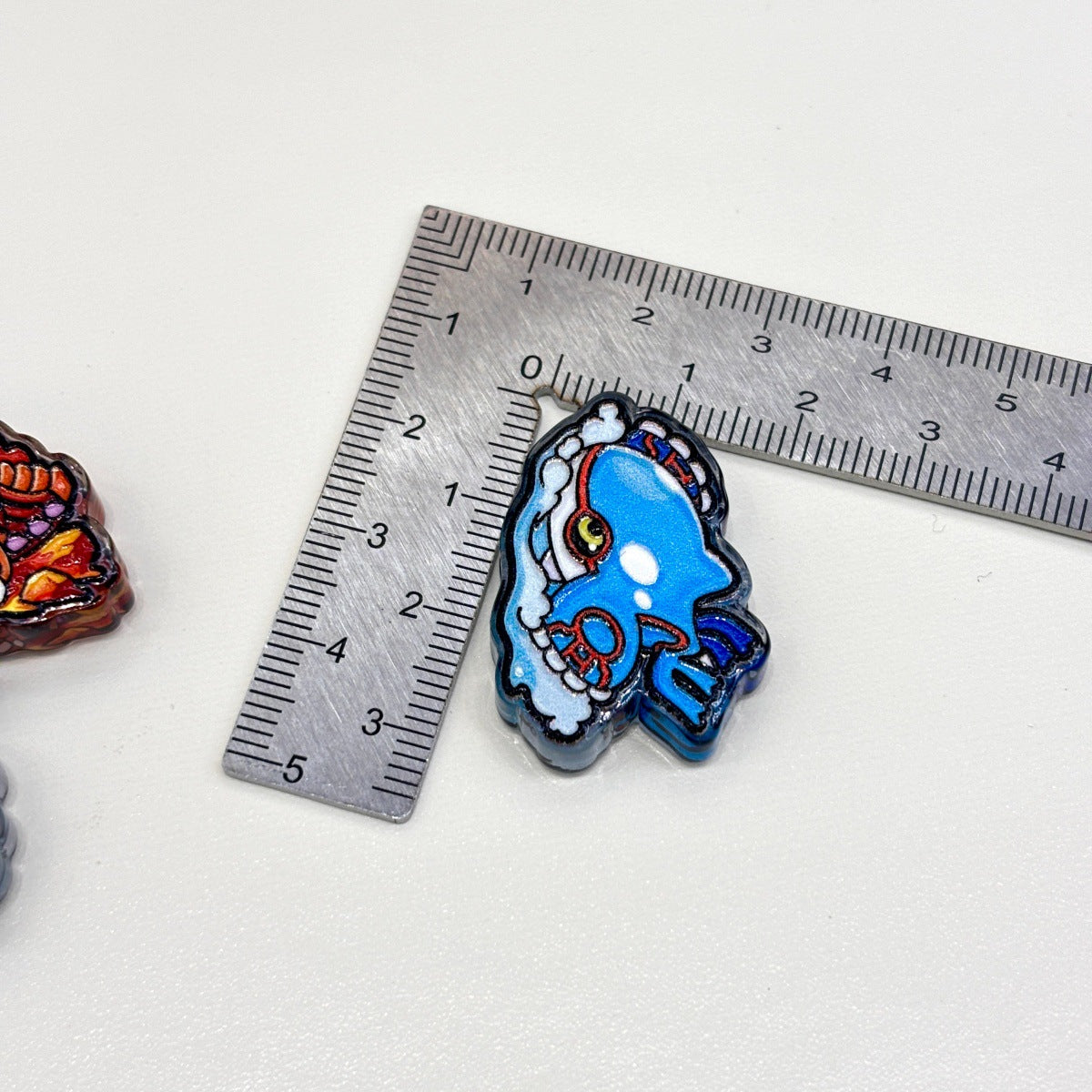 Mythical Legendary Dragon & Beast Acrylic Focal Beads, Anime Elemental Titan Charms for DIY Beadable Pens, Keychains & Wristlets