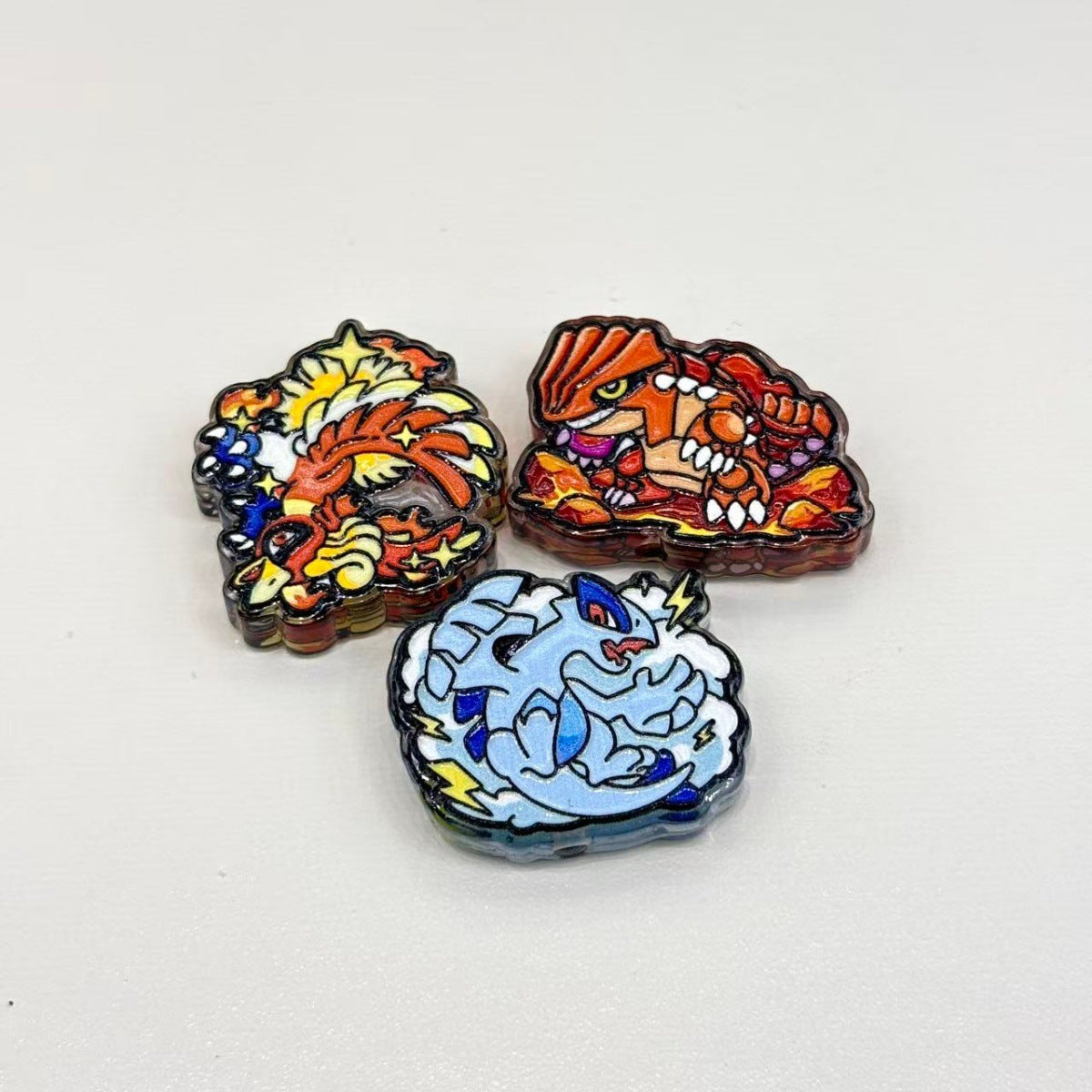 Mythical Legendary Dragon & Beast Acrylic Focal Beads, Anime Elemental Titan Charms for DIY Beadable Pens, Keychains & Wristlets