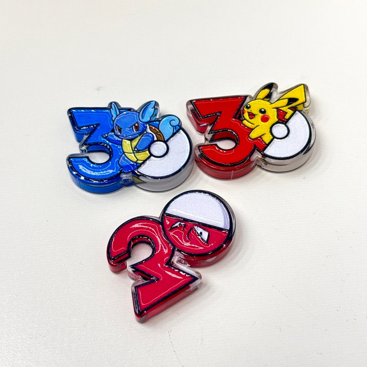 30th Anniversary Anime Monster Acrylic Focal Beads, Number 30 Creature Ball Beads for Beadable Pens, Keychains & DIY Crafts